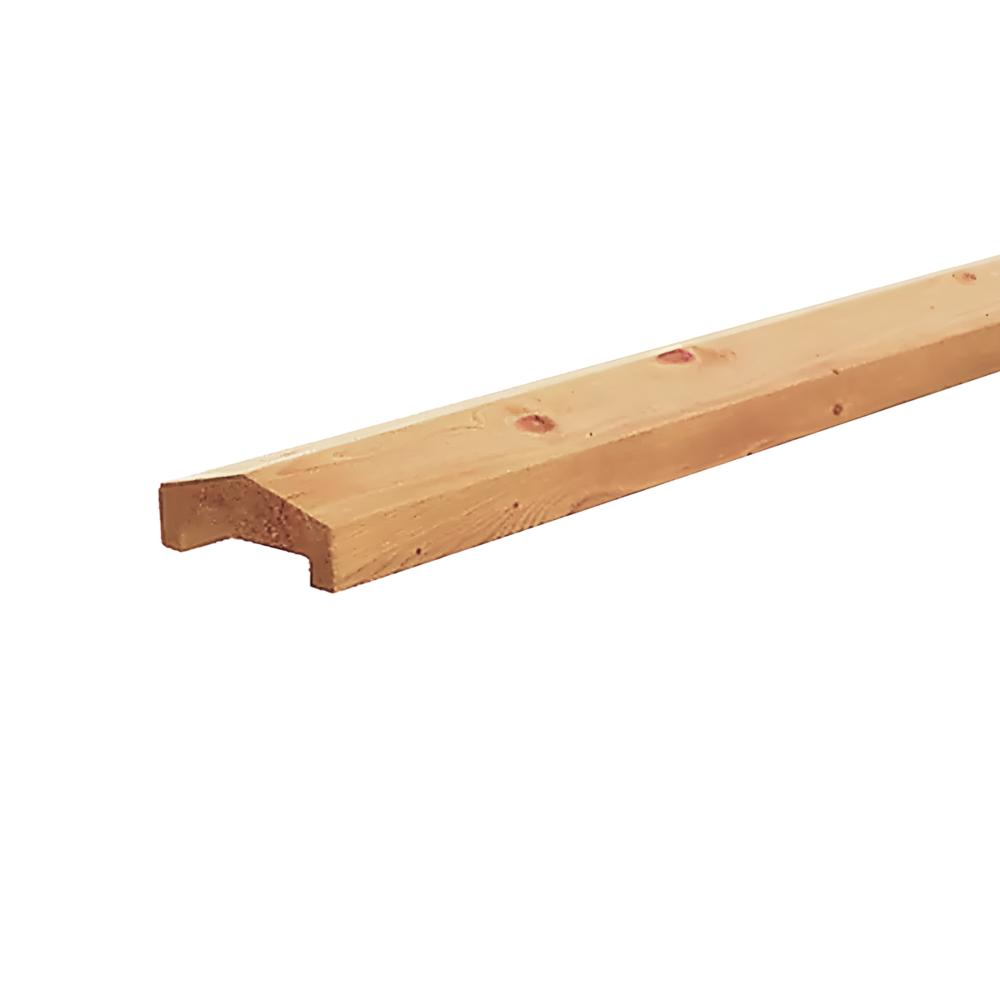 Afdek pira grenen, 35 x 85 mm, sponning 62 mm