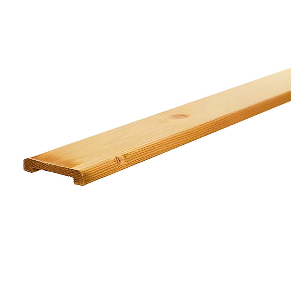 Afdeklat smal, 19 x 70 mm, sponning 52 mm Geïmpregneerd