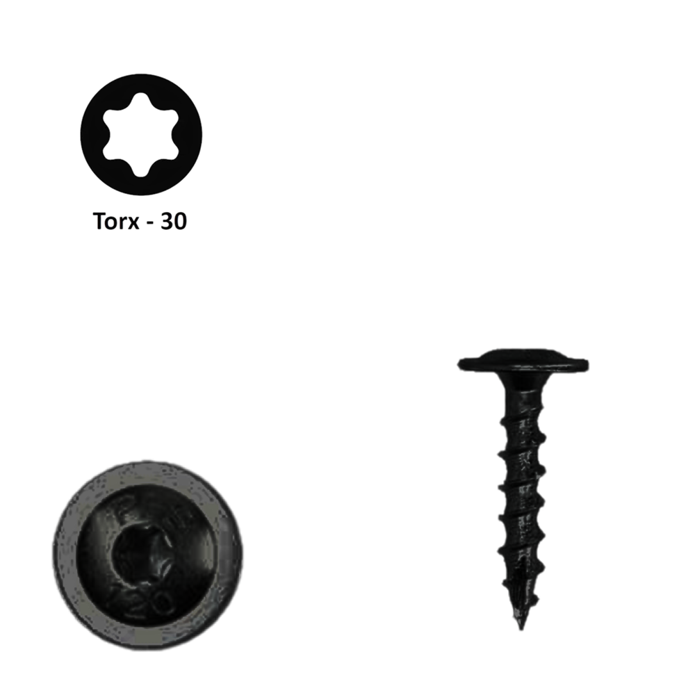 Flenskop schroef 6,00 x 40 Torx (T40) | PFS+ zwart verzinkt | 100 stuks