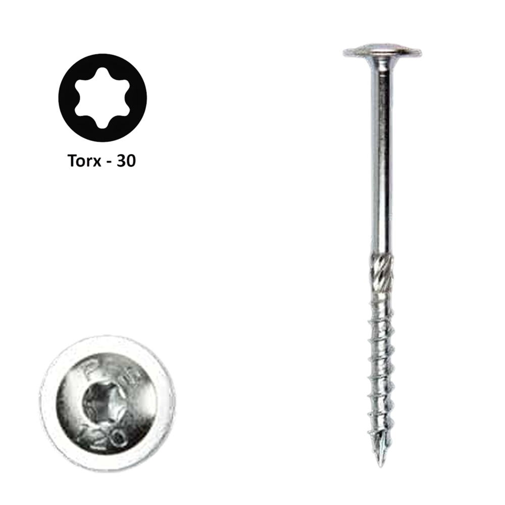 Flenskop schroef 6,00 x 70 Torx (T30) | PFS+ verzinkt | 100 stuks