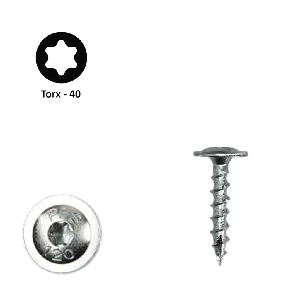Flenskop schroef 8,00 x 40 Torx (T40) | PFS+ verzinkt | 50 stuks