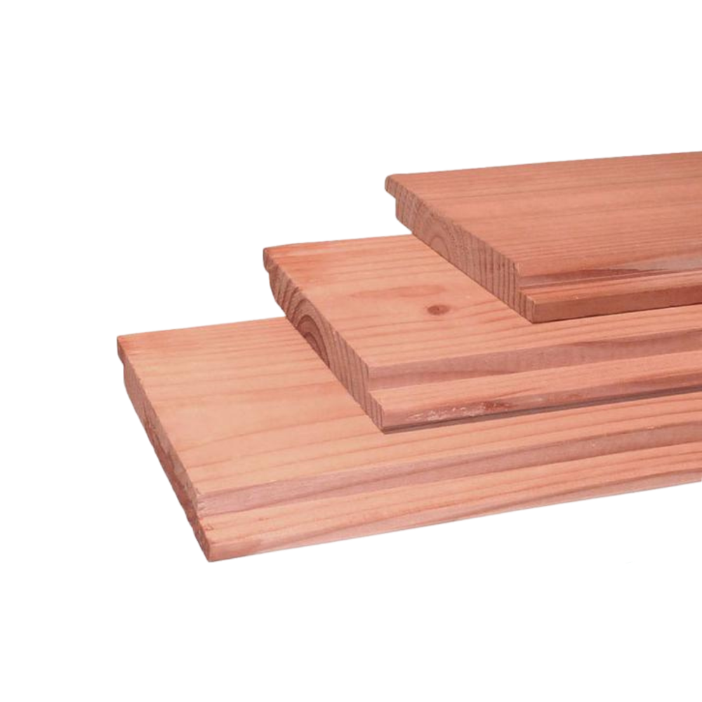 Halfhouts dakbeschot rabat 18 x 195 mm 4,00 mtr Lariks / Douglas