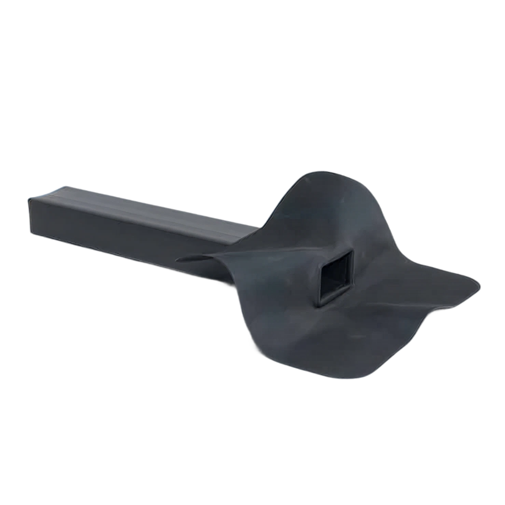 PVC EPDM zij uitloop 90° 60 x 80 mm