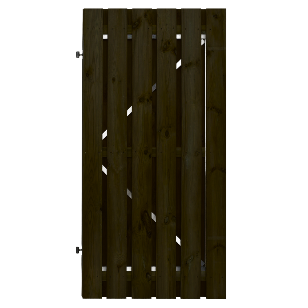 Tuindeur Stalen frame 100 x 195 cm Zwart gespoten