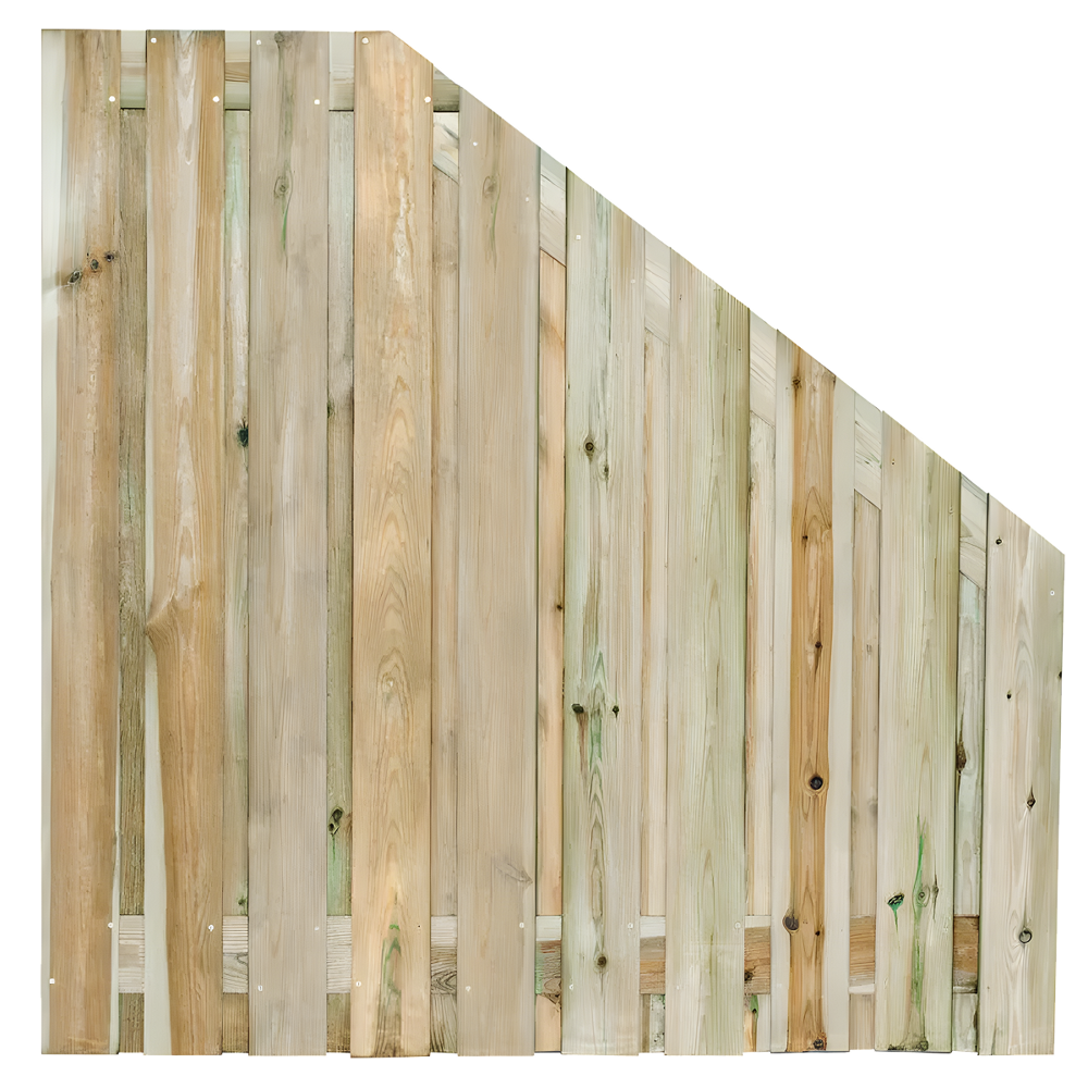 Tuinscherm 21 planks  90/180 x 180cm Verloopscherm Geïmpregneerd
