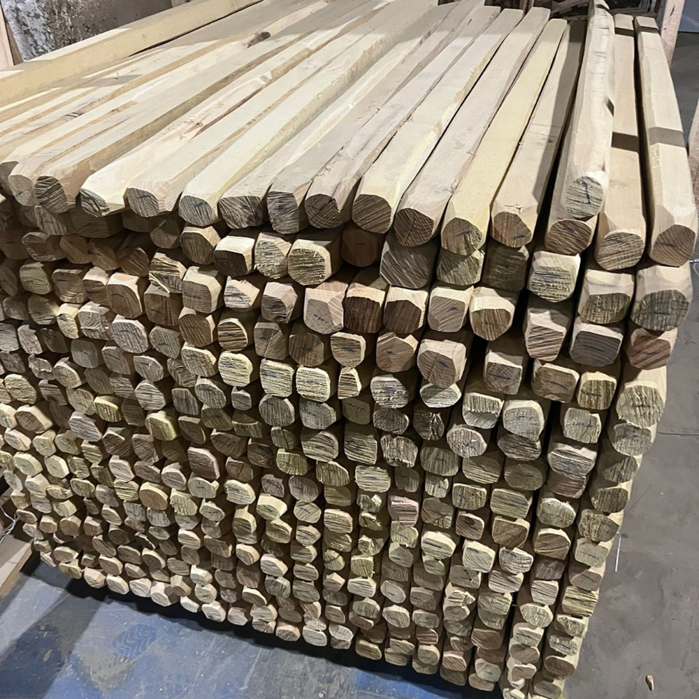 Vierkante paal 50 x 50 mm 1,20 mtr Robinia