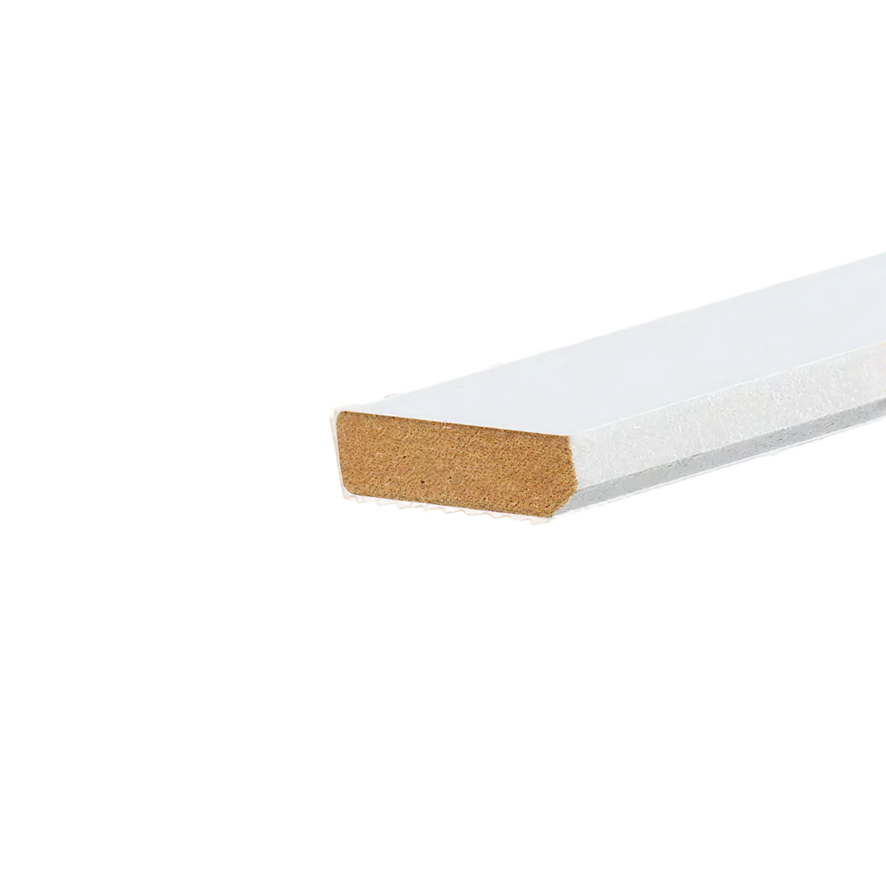 Wit Gegronde Plint 12 x 55mm 4,90m Vuren