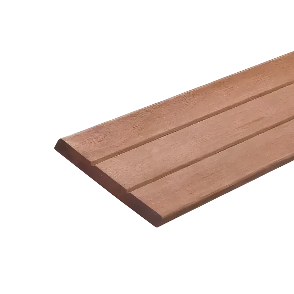 Schuttingplank 15 x 145 mm 3,05 mtr Dubbele V-Groef & Effen Zijde Hardhout Keruing
