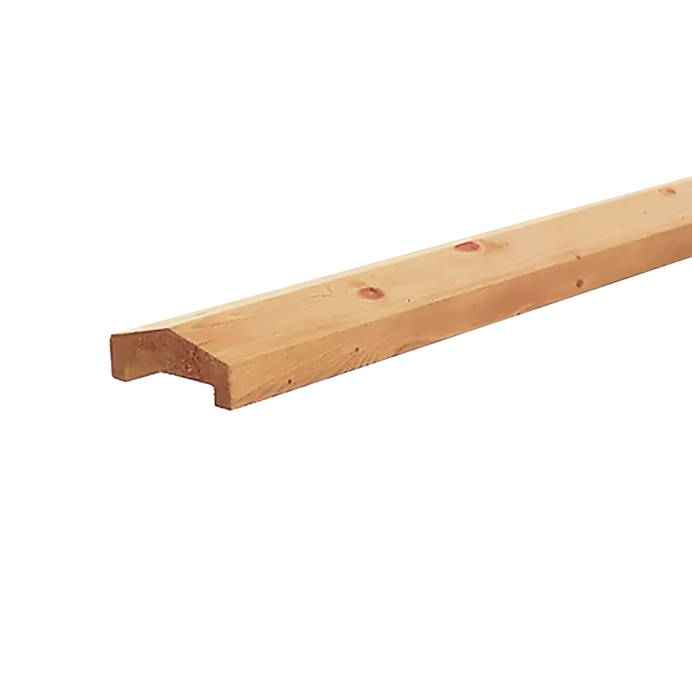 Afdek pira grenen, 35 x 85 mm, sponning 62 mm