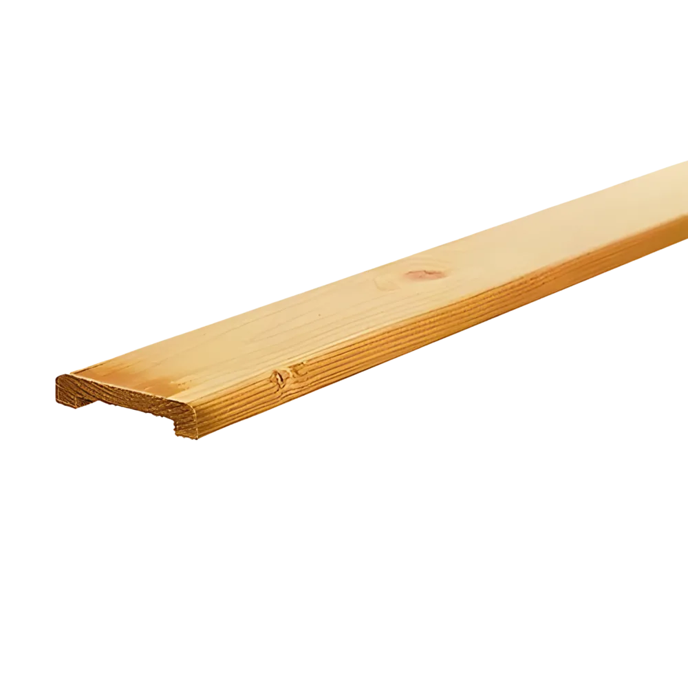 Afdeklat breed, 19 x 96 mm, sponning 62 mm Geïmpregneerd