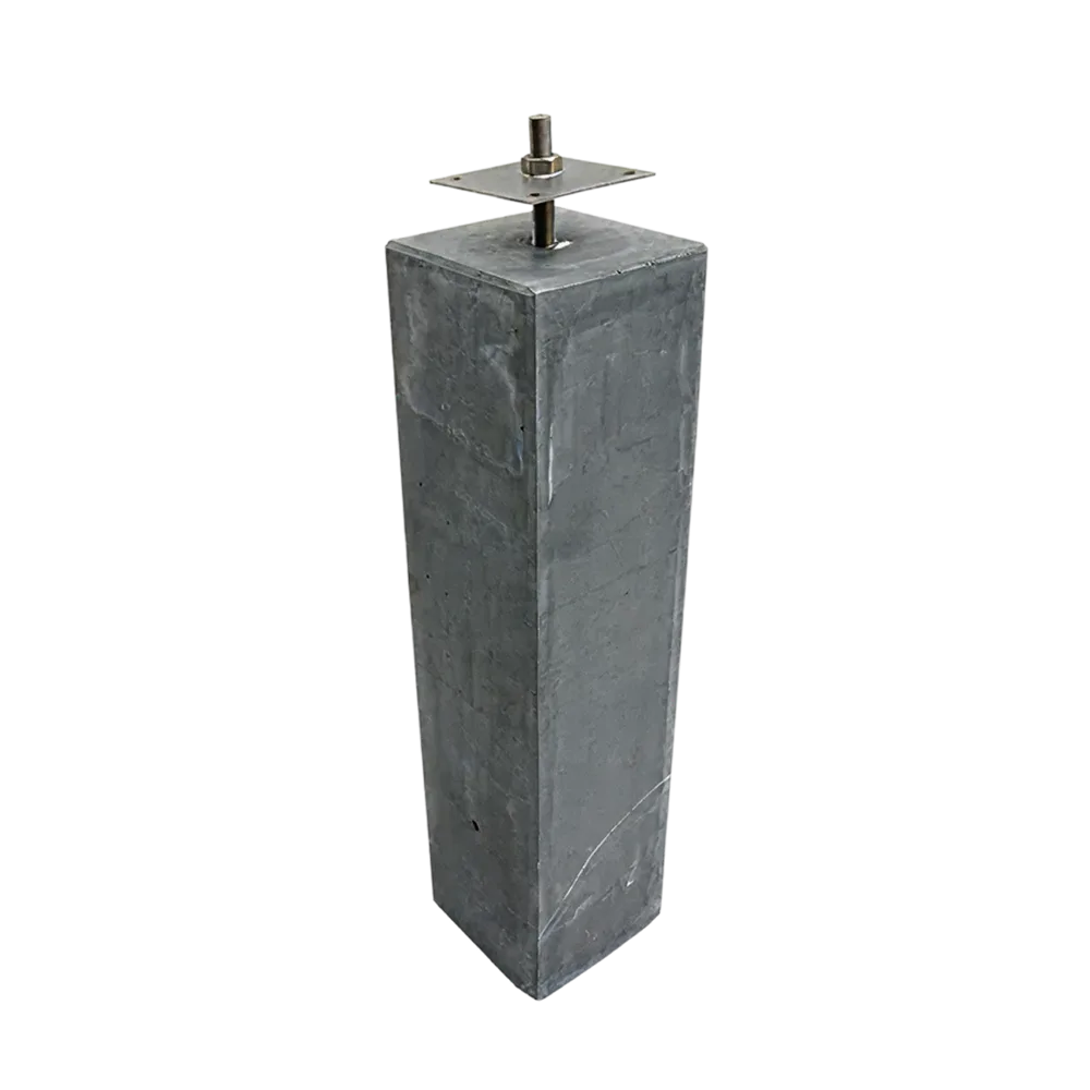 Betonpoer L 18 x 18 x 51cm, antra, M20,