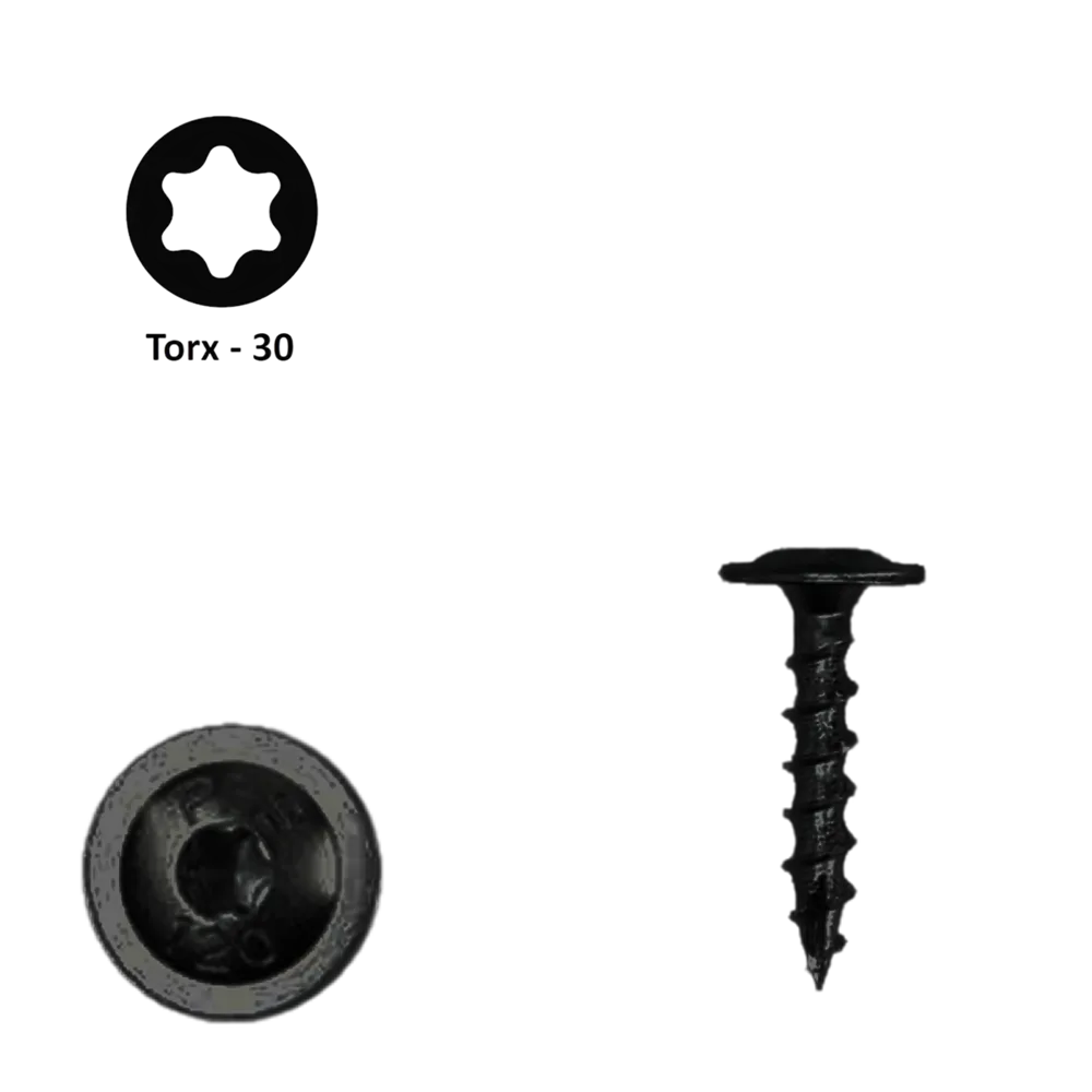 Flenskop schroef 6,00 x 30 Torx (T40) | PFS+ zwart verzinkt | 100 stuks