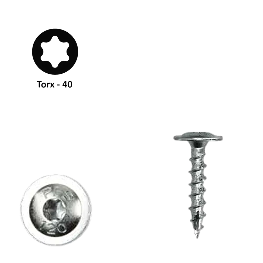 Flenskop schroef 8,00 x 40 Torx (T40) | PFS+ verzinkt | 50 stuks