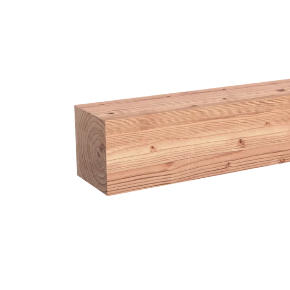 Paal Geschaafd 120 x 120 mm 3,00 mtr Lariks / Douglas
