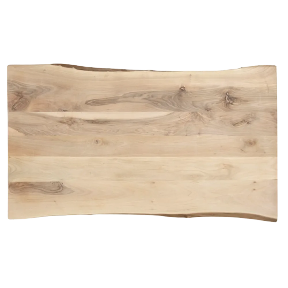 Tafelblad Europees walnoot 2-lange zijden boomkant 40mm 2800x1000x40 onbehandeld