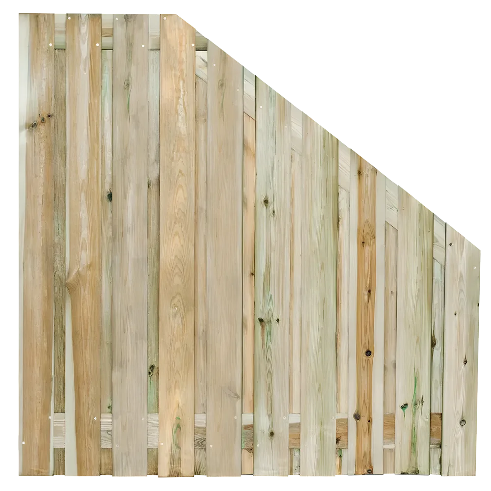 Tuinscherm 21 planks  90/180 x 180cm Verloopscherm Geïmpregneerd