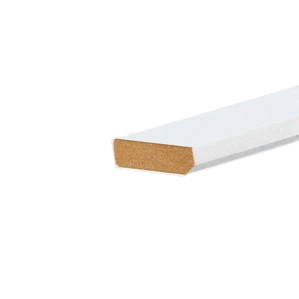 Wit Gegronde Plint 12 x 55mm 4,90m Vuren