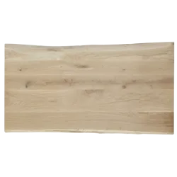 Tafelblad rustiek eiken 2-lange zijden boomkant 40mm 2000x900 onbehandeld