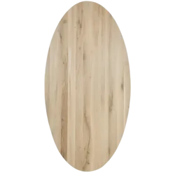 Tafelblad rustiek eiken ovaal facet rand 40mm 300x120 onbehandeld