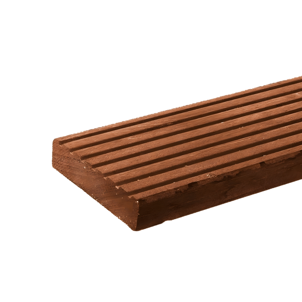 Plank 28 x 185 mm, Hardhout, per m1 Hardhout Okan