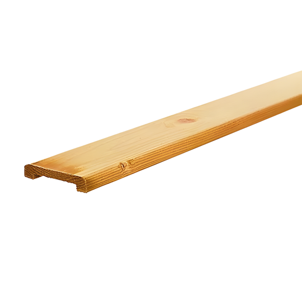 Afdeklat breed, 19 x 96 mm, sponning 62 mm Geïmpregneerd