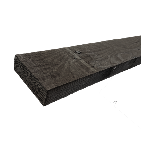 Balk Fijnbezaagd zwart  50 x 150 mm Zwart 3,50 mtr Lariks / Douglas