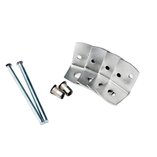 RVS L-beslag set met patentbout