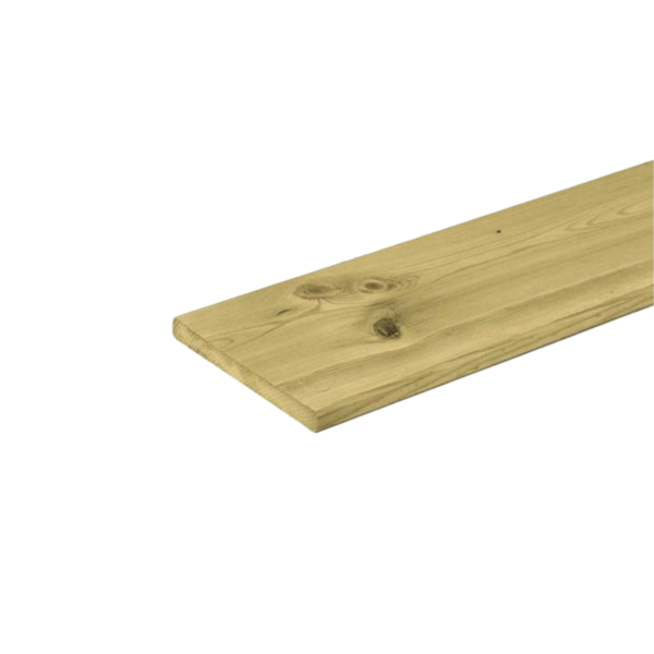 Schuttingplank Geschaafd  15 x 140 mm 5,00 mtr Geïmpregneerd