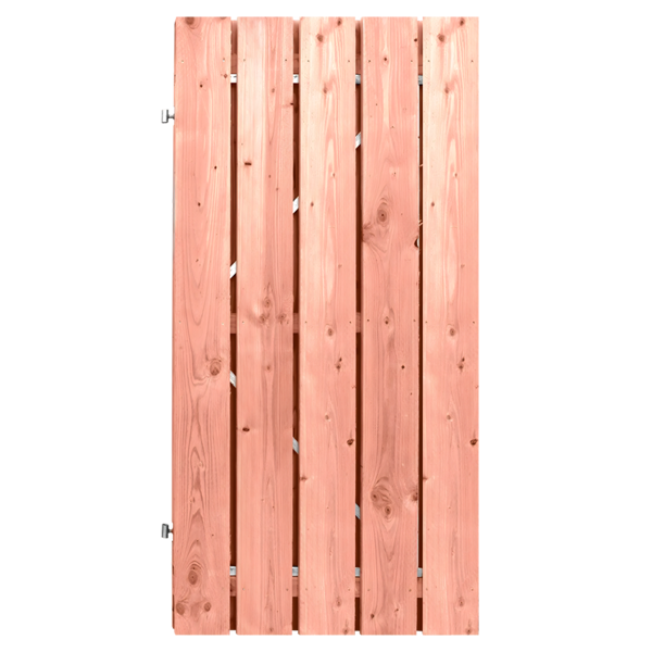 Tuindeur Stalen frame 100 x 195 cm, plank 16 x 140 mm Lariks / Douglas