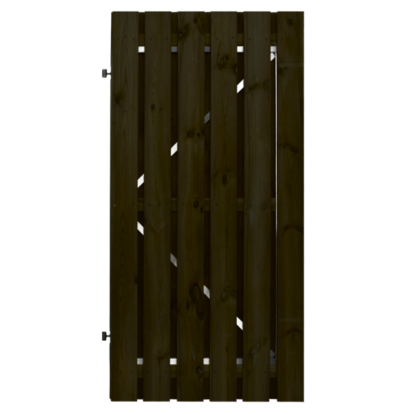 Tuindeur Stalen frame 100 x 195 cm Zwart gespoten