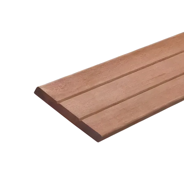 Schuttingplank 15 x 145 mm 4,25 mtr Dubbele V-Groef & Effen Zijde Hardhout Keruing