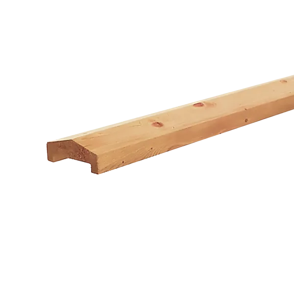 Afdek pira grenen, 35 x 85 mm, sponning 62 mm