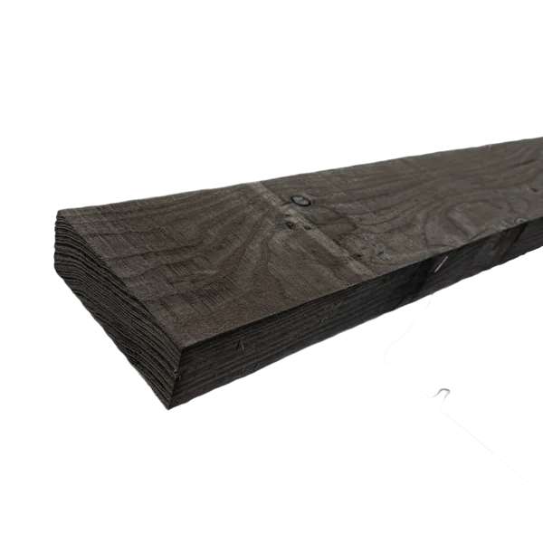 Balk Fijnbezaagd zwart  50 x 100 mm Zwart  4,00 mtr Lariks / Douglas