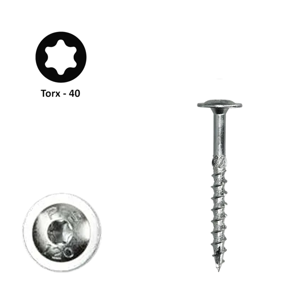 Flenskop schroef 8,00 x 50 Torx (T40) | PFS+ verzinkt | 50 stuks