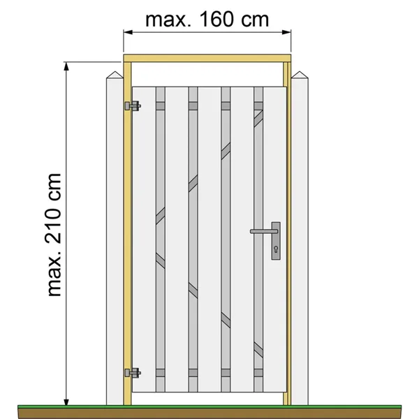 Tuindeurkozijn max 160 cm geschaafd Geïmpregneerd