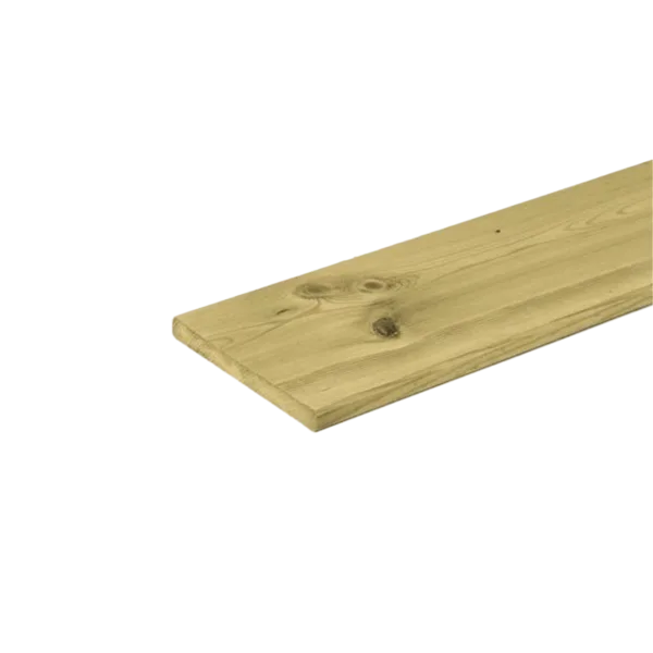 Schuttingplank Geschaafd  15 x 140 mm 3,60 mtr Geïmpregneerd