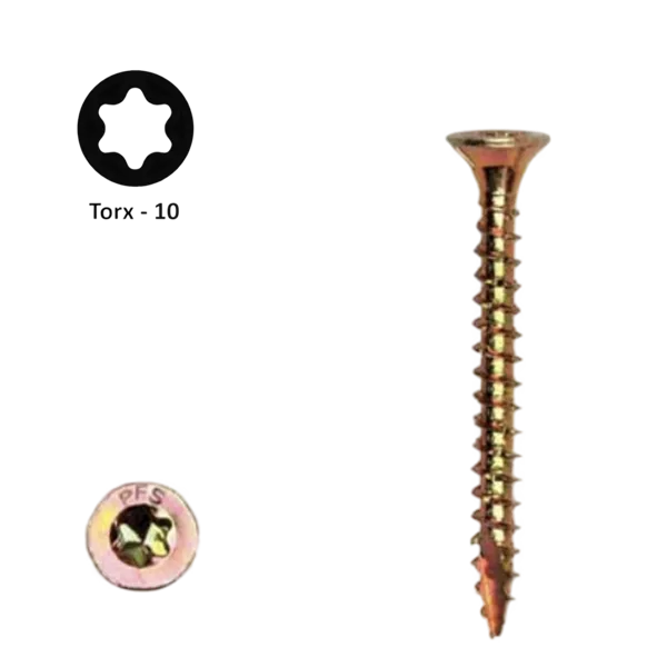 Spaanplaatschroef 3,0 x 40 Torx (T10) | PFS+ verzinkt | 200 stuks