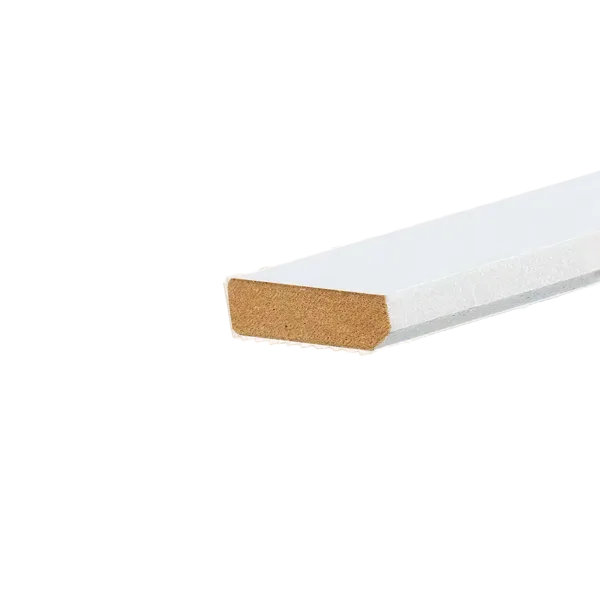 Wit Gegronde Plint 12 x 55mm 4,90m Vuren