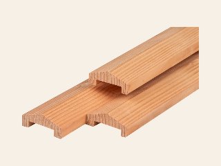 Douglas afdekkap 3,5 × 8,5 × 180 cm, geschaafd, piramide
