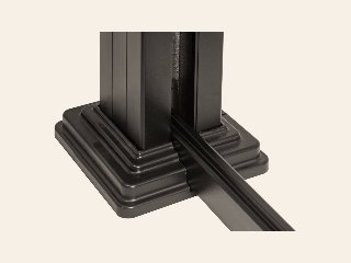 PuraFence kunststof afdekkap 7,5 × 7,5 cm t.b.v. voet schuttingpaal 192 cm