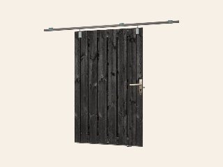 Tuindeur schuifsysteem grenen H195 × 130 cm