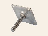 Hoogteverstelling deluxe RVS 10 × 10 cm plaat, incl. bevestigingsset, foto 1