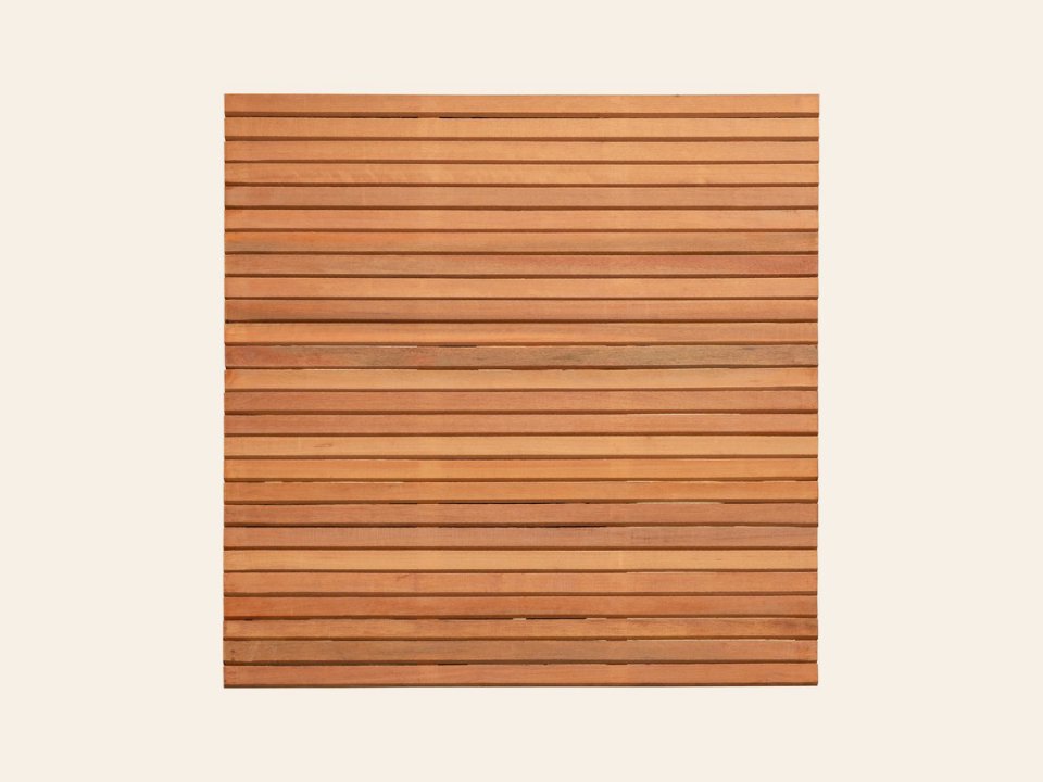 Rhombusscherm Wichmond, bangkirai hardhout, RVS-geschroefd, enkelzijdig bekleed, 31-planks (26+5) 180 × 180 cm