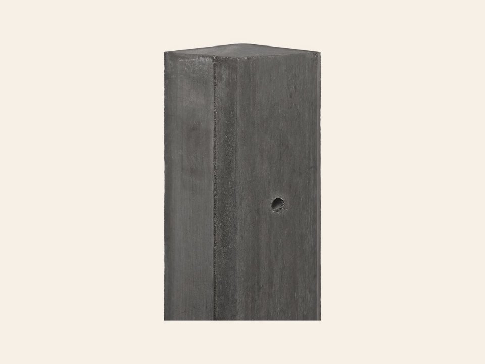 Berton-paal IJssel antraciet vlakke kop 10 × 10 × 280 cm tussenmodel
