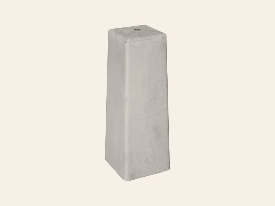 Berton betonpoer (18,0 × 18,0) > (15,0 × 15,0) x 50,0 cm, M16-bus, Eco