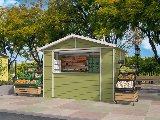 Kiosk Dancer, 16 mm, vuren groen geïmpregneerd, 300 × 200 cm, incl. vloer, foto 1