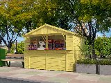 Kiosk Santa, 16 mm, vuren groen geïmpregneerd, 308 × 243 cm, incl. vloer, foto 1