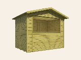 Kiosk Vixen, 16 mm, groen geïmpregneerd, 266 × 175 cm, incl. vloer, foto 3