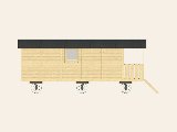 Circuswagen Kathleen, 19 mm, vuren onbehandeld, 720 × 240 cm, excl. onderstel, foto 3