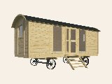 Circuswagen Barby, 19 mm, vuren onbehandeld, 600 × 240 cm, excl. onderstel, foto 3